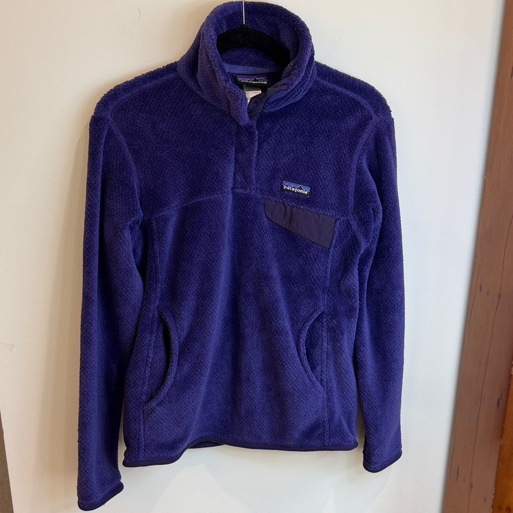 Patagonia Retool Snap T Purple Fleece Pullover, S- Outdoor, Cozy, Workout Gear